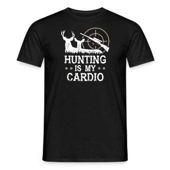 La chasse est mon cardio - T-shirt homme - noir - Devant - AI Model Male 178 light (178cm)