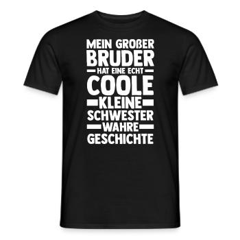 Geschwister Brüder Schwester Bruder - Männer T-Shirt - Schwarz - Vorne - AI Model Male 178 light (178cm)