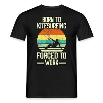 Kitesurf Kitesurfer Kiteboard - T-shirt homme - noir - Devant - AI Model Male 178 light (178cm)