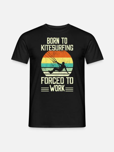 Kitesurf Kitesurfer Kiteboard - Männer T-Shirt - Schwarz