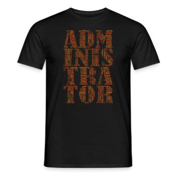 Administrator Admin IT EDP Computer PC Network - Men's T-Shirt - black - Front - AI Model Male 178 light (178cm)