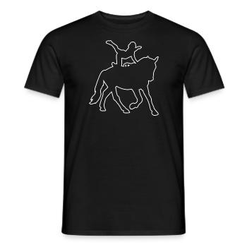 Balanceübungen Herren Pferdegymnastik - Männer T-Shirt - Schwarz - Vorne - AI Model Male 178 light (178cm)