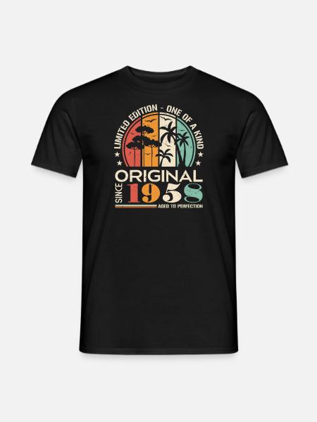 Voiture de collection Année 1958 Né Vintage Anniversaire - T-shirt homme - noir