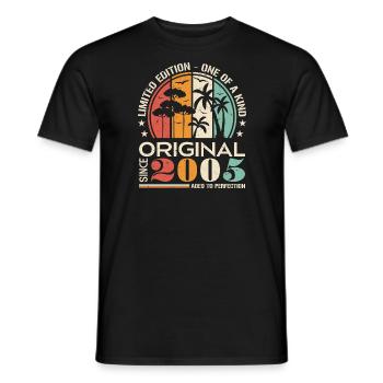 Légendaire depuis 2005 Born Vintage Anniversaire - T-shirt homme - noir - Devant - AI Model Male 178 light (178cm)