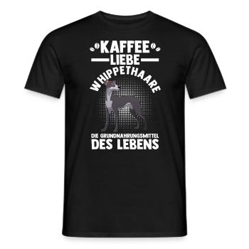Hund Kaffee Whippet - Männer T-Shirt - Schwarz - Vorne - AI Model Male 178 light (178cm)