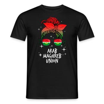 Union des Arabischen Maghreb - Männer T-Shirt - Schwarz - Vorne - AI Model Male 178 light (178cm)