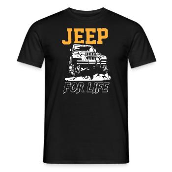 Plans avec Jeeps - T-shirt homme - noir - Devant - AI Model Male 178 light (178cm)