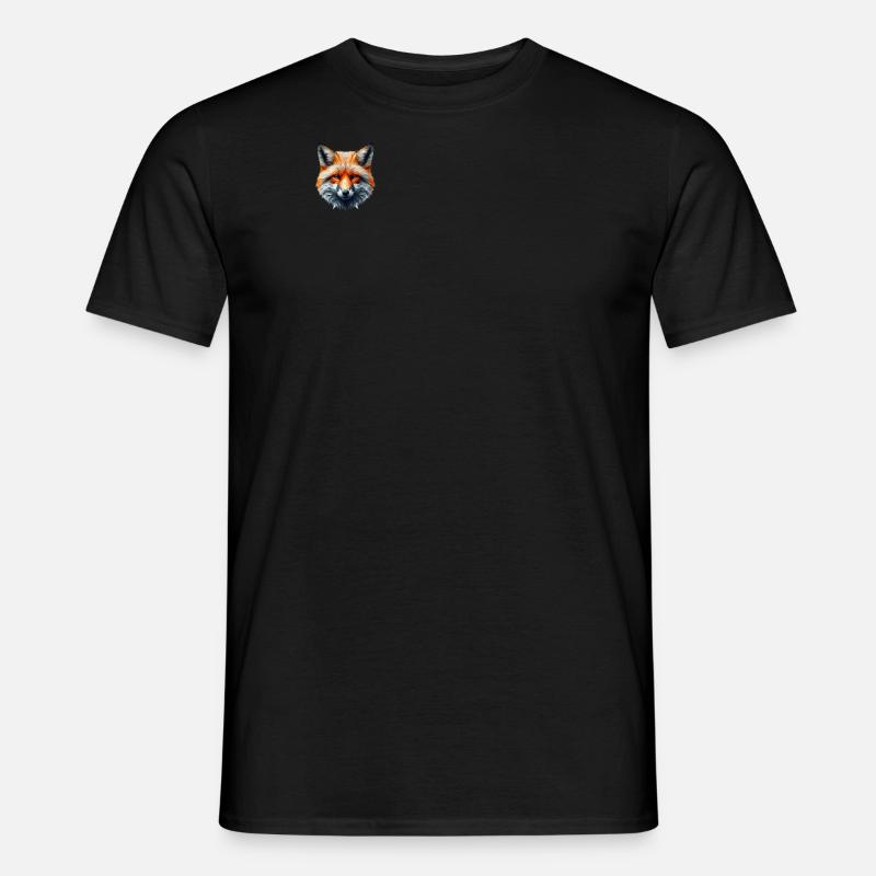 Fuchs Polygon - Männer T-Shirt - Schwarz