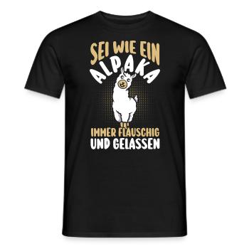 Alpaga - T-shirt homme - noir - Devant - AI Model Male 178 light (178cm)