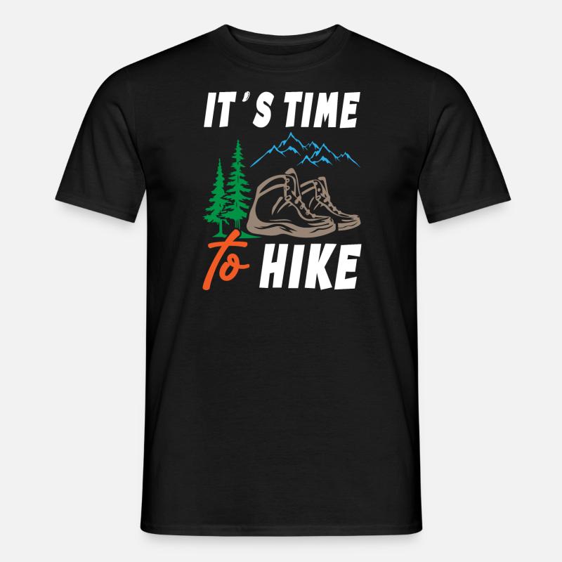 Its Time to Hike - Männer T-Shirt - Schwarz