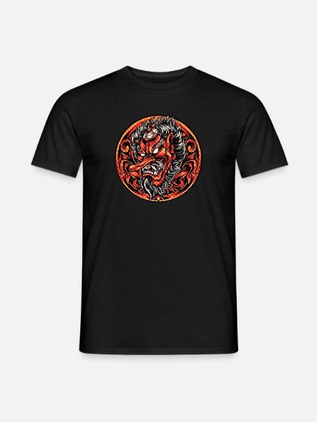 Tengu Japanischer Teufel Tattoo - Männer T-Shirt - Schwarz