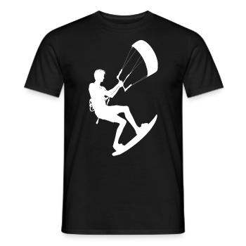 Women Kitesurfer Kiten Kitesurfing Kitesurf - Men's T-Shirt - black - Front - AI Model Male 178 light (178cm)