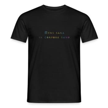 Mens sana incorpore sano - Männer T-Shirt - Schwarz - Vorne - AI Model Male 178 light (178cm)