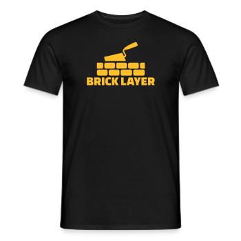 Brick layer - Men's T-Shirt - black - Front - AI Model Male 178 light (178cm)