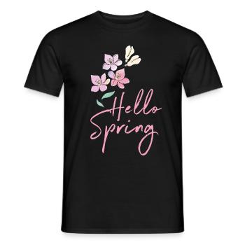 Bonjour le printemps - T-shirt homme - noir - Devant - AI Model Male 178 light (178cm)