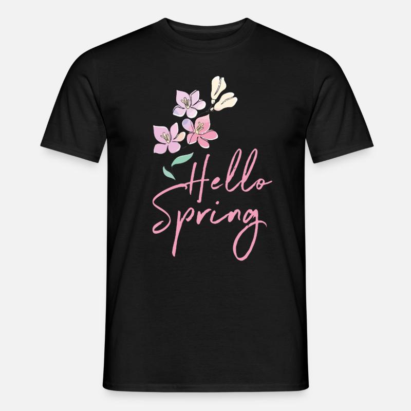 Hello spring - Men’s T-shirt - black