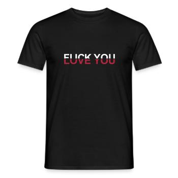Fuck You - Love You by MEOW - T-shirt homme - noir - Devant - AI Model Male 178 light (178cm)