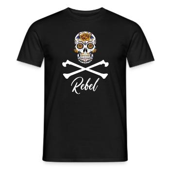 Skull Rebel 2 - Men's T-Shirt - black - Front - AI Model Male 178 light (178cm)