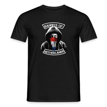 Holland Ultras Fußballfan Biker Geschenk - Männer T-Shirt - Schwarz - Vorne - AI Model Male 178 light (178cm)