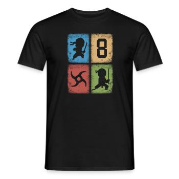 Ninjas 8. Geburtstag Kinder 8 Jahre alt Ninja - Männer T-Shirt - Schwarz - Vorne - AI Model Male 178 light (178cm)