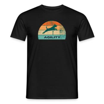 Sports canins - agility - T-shirt homme - noir - Devant - AI Model Male 178 light (178cm)