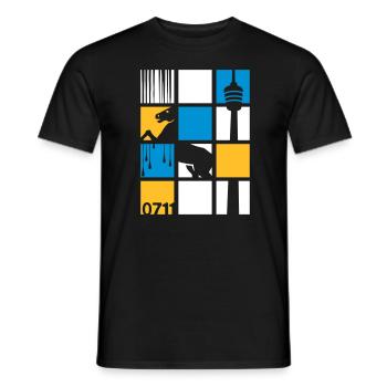 0711 - Men's T-Shirt - black - Front - AI Model Male 178 light (178cm)
