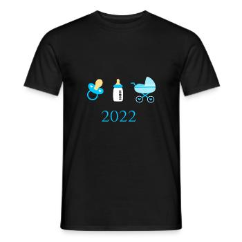 Baby 2022 Birth Family - Men's T-Shirt - black - Front - AI Model Male 178 light (178cm)