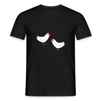 Huhn weiß weiße Hühner Hennen Ostern - Männer T-Shirt - Schwarz - Vorne - AI Model Male 178 light (178cm)