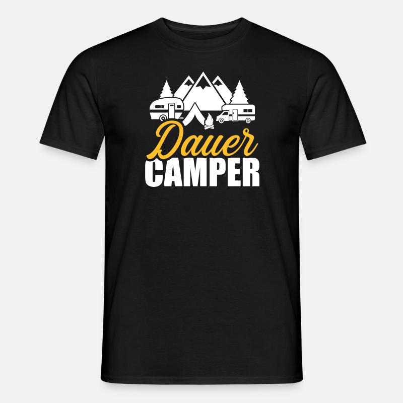 Camping - Männer T-Shirt - Schwarz