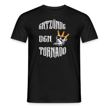 Entzünde den Tornado Bier Trinkspiel Entzündet - Männer T-Shirt - Schwarz - Vorne - AI Model Male 178 light (178cm)