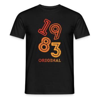 Original 1983 - Men's T-Shirt - black - Front - AI Model Male 178 light (178cm)