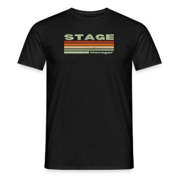 Stage Manager - Männer T-Shirt - Schwarz - Vorne - AI Model Male 178 light (178cm)
