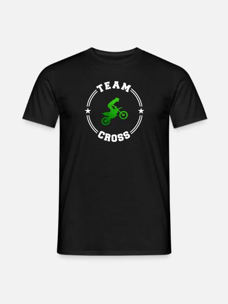 TEAM CROSS College Round W - Men's T-Shirt - black