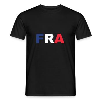 Frankreich Flagge ISO Code FRA EU - Männer T-Shirt - Schwarz - Vorne - AI Model Male 178 light (178cm)