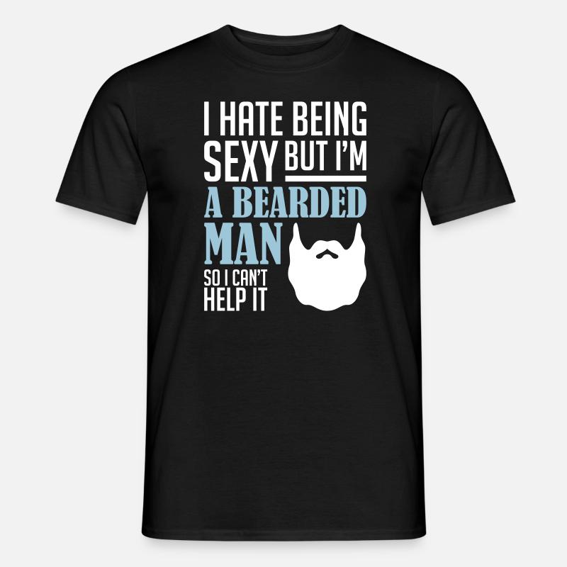 A Bearded Man - bart - Männer T-Shirt - Schwarz