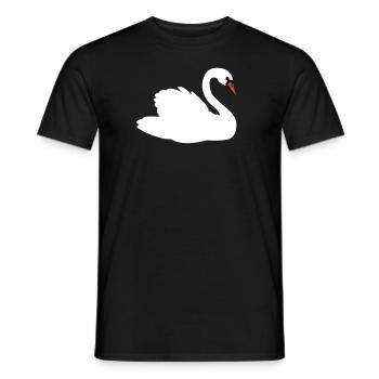 Cygne - T-shirt homme - noir - Devant - AI Model Male 178 light (178cm)