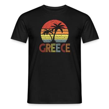 Greece - Männer T-Shirt - Schwarz - Vorne - AI Model Male 178 light (178cm)