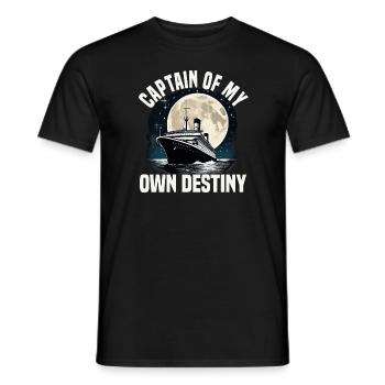 Captain Of My Own Destiny Cruise Ship Vacation - Men's T-Shirt - black - Front - AI Model Male 178 light (178cm)