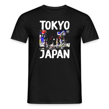 Tokyo, Japon - T-shirt homme - noir - Devant - AI Model Male 178 light (178cm)