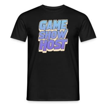 Exciting Board Games Funny Game Show Host Funny - Men's T-Shirt - black - Front - AI Model Male 178 light (178cm)