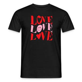 Valentine's Day Love Design - T-shirt homme - noir - Devant - AI Model Male 178 light (178cm)