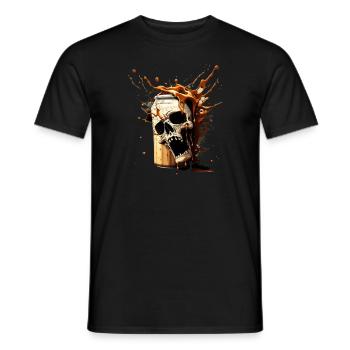 Explosion de bière Skull - T-shirt homme - noir - Devant - AI Model Male 178 light (178cm)