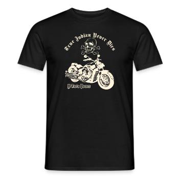 true indian never dies - Men's T-Shirt - black - Front - AI Model Male 178 light (178cm)