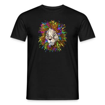 Summerjam Lion No.6 // Graffiti Lion - Men's T-Shirt - black - Front - AI Model Male 178 light (178cm)