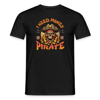 Piraten - Männer T-Shirt - Schwarz - Vorne - AI Model Male 178 light (178cm)