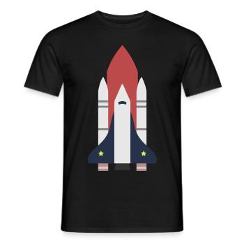 Rocket space gift idea - Men's T-Shirt - black - Front - AI Model Male 178 light (178cm)