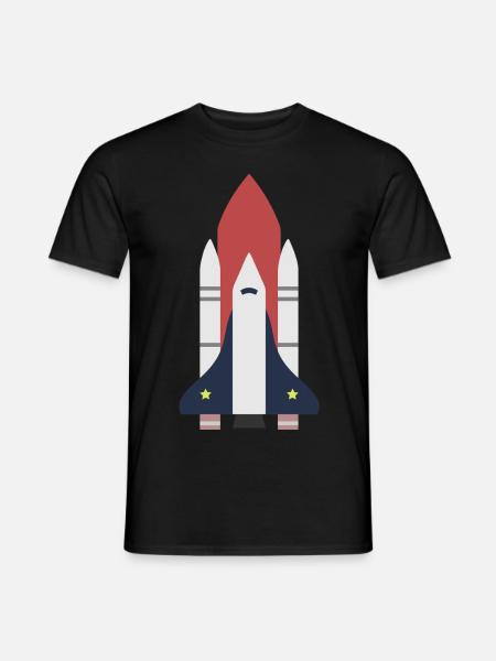 Rocket space gift idea - Men's T-Shirt - black