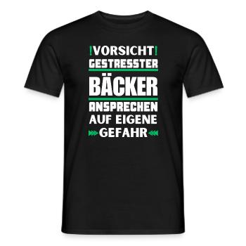 Ne parlez pas à des boulangers stressés ! - T-shirt homme - noir - Devant - AI Model Male 178 light (178cm)