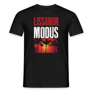 Lissabon Modus - Männer T-Shirt - Schwarz - Vorne - AI Model Male 178 light (178cm)