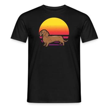 Dackel Hundehalter Hundebesitzer Hund Geschenkidee - Männer T-Shirt - Schwarz - Vorne - AI Model Male 178 light (178cm)